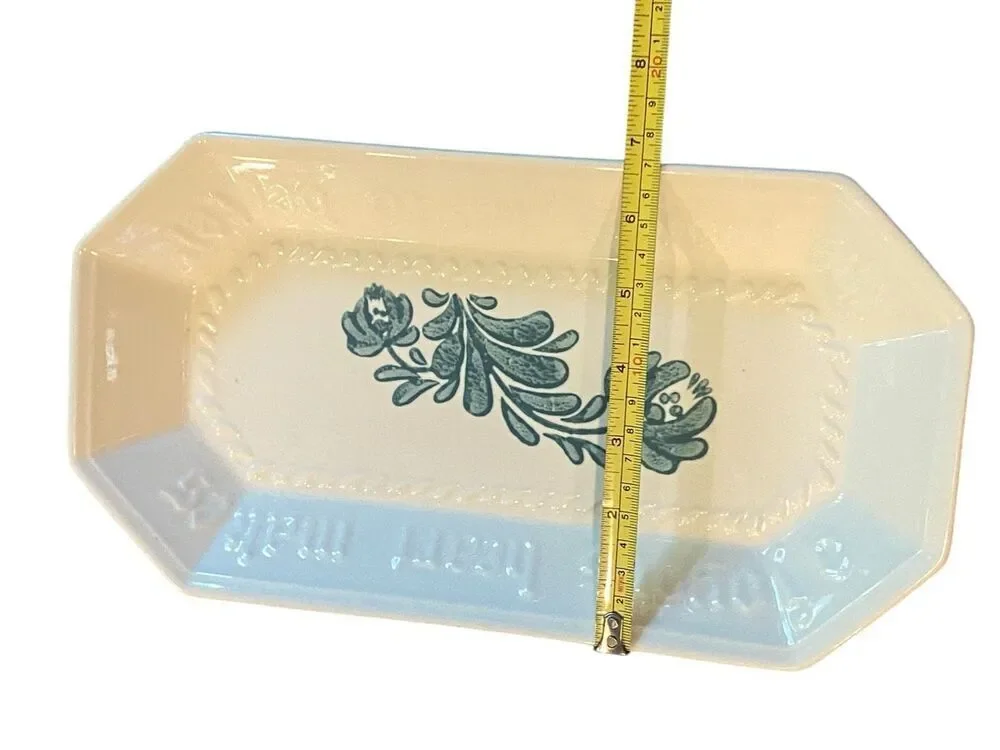 Pfaltzgraff Yorktowne Bread Plate Tray Blue Floral 6.5